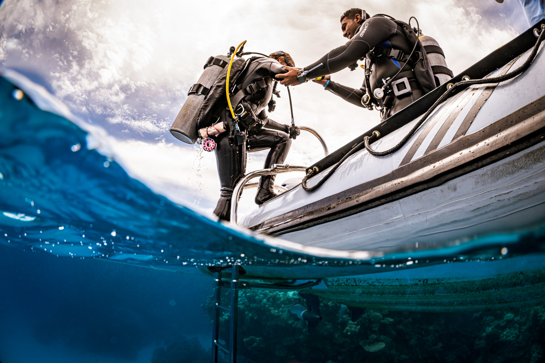 Advanced Open Water Diver training dive in Hurghada
